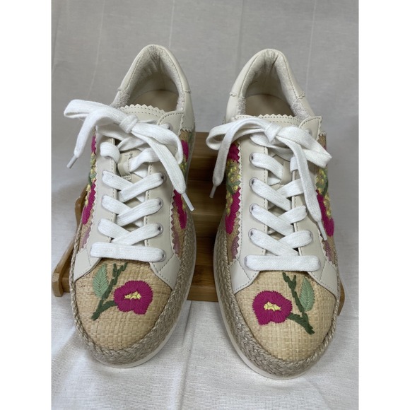 Dolce Vita Shoes - NEW Dolce Vita: Azalia in Floral Multi Raffia Sneakers Embroidered Shoes Size 8